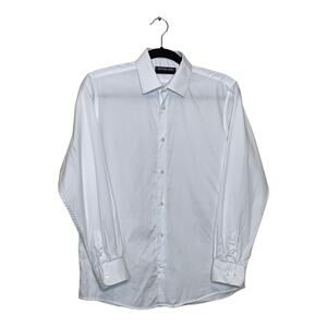 Michael Kors men white long sleeves dress buttoned up shirt 18 - XXL